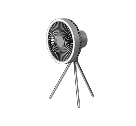 VentureBreeze: Rechargeable Camping Fan with Power Bank & LED Lighting