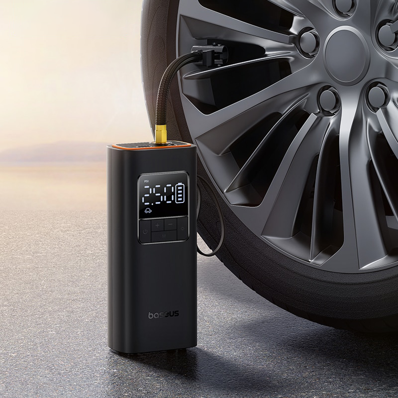 RoadMaster's Companion: Baseus Wireless Air Pump for Tires with LCD Display